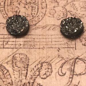 Two pair druzy stud earrings